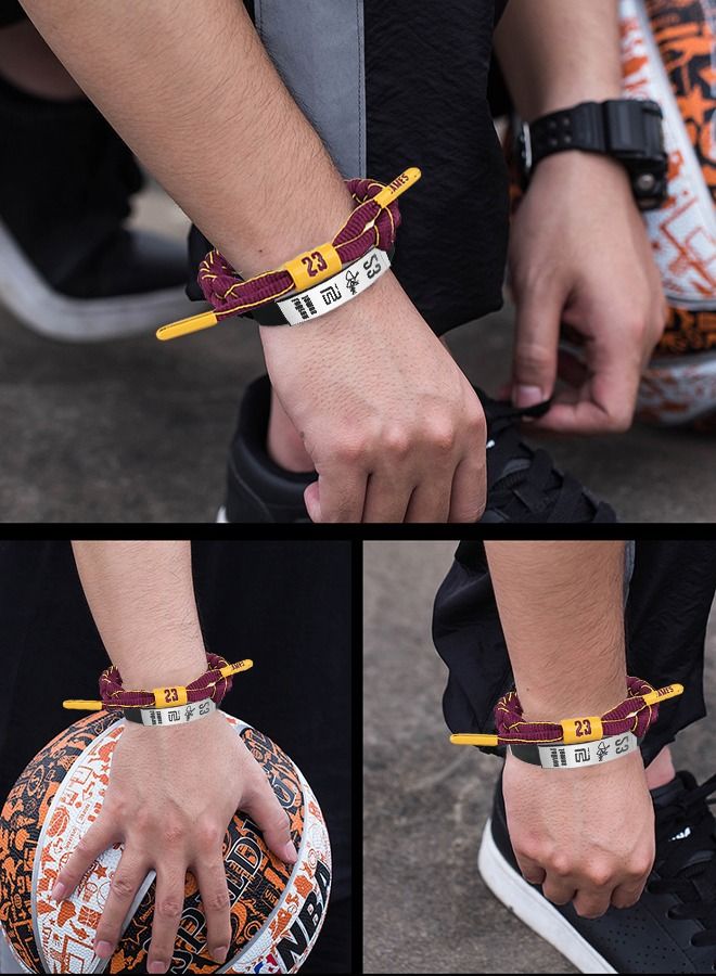 GROIC Basketball LeBron Wristbands James Basketball Bracelet Signature Sport Silicone Adjustable Bracelet Memory Gift 5 Pcs - Image 4