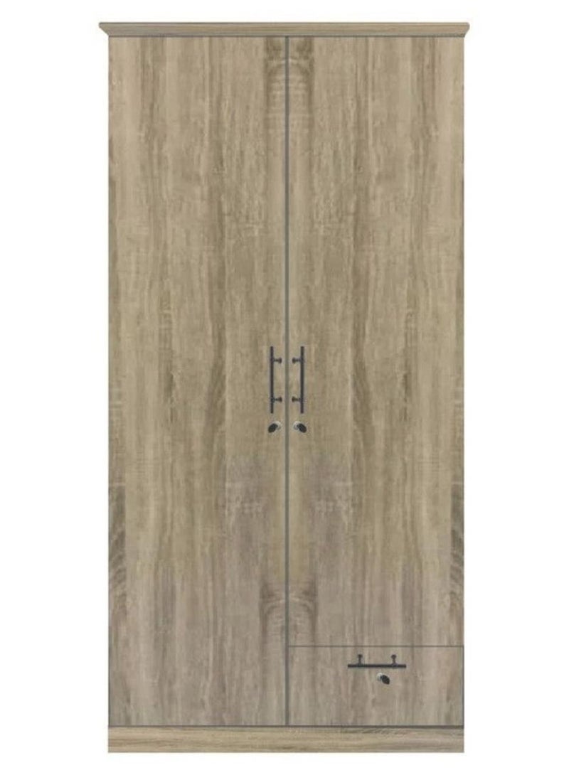 ALWASIT HOME 2 Door Wooden Wardrobe Cabinet Cupboard Engineered Wood Perfect Modern Stylish Heavy Duty - Image 1