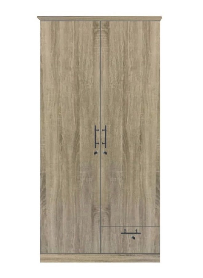 ALWASIT HOME 2 Door Wooden Wardrobe Cabinet Cupboard Engineered Wood Perfect Modern Stylish Heavy Duty  - Image 1
