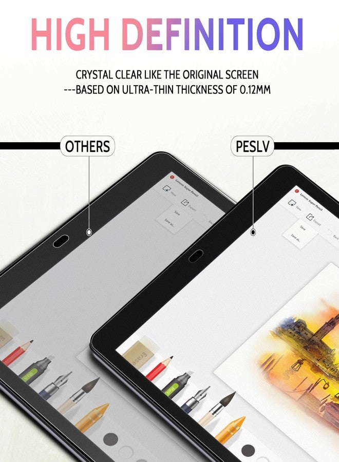 Peslv 2 Pack Like Paper Screen Protector for iPad 9th/8th/7th (10.2-Inch, 2021-2019), Matte Anti Glare PET Film/Blue Light Filter Eye Protection Cover/Drawing & Writing Feel Like on Paper - Image 5
