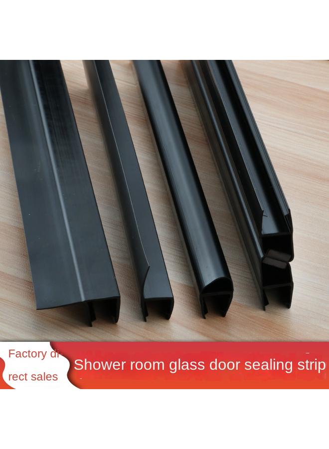 Bluejw Special Thick Shower Room Water Barrier Magnetic Door Gap Wind Barrier Waterproof Strip Bathroom Glass Door Sealing Strip Anti-collision Black  - Image 4
