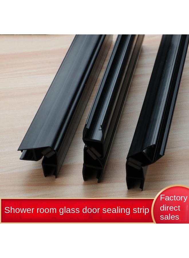 Bluejw Special Thick Shower Room Water Barrier Magnetic Door Gap Wind Barrier Waterproof Strip Bathroom Glass Door Sealing Strip Anti-collision Black  - Image 5