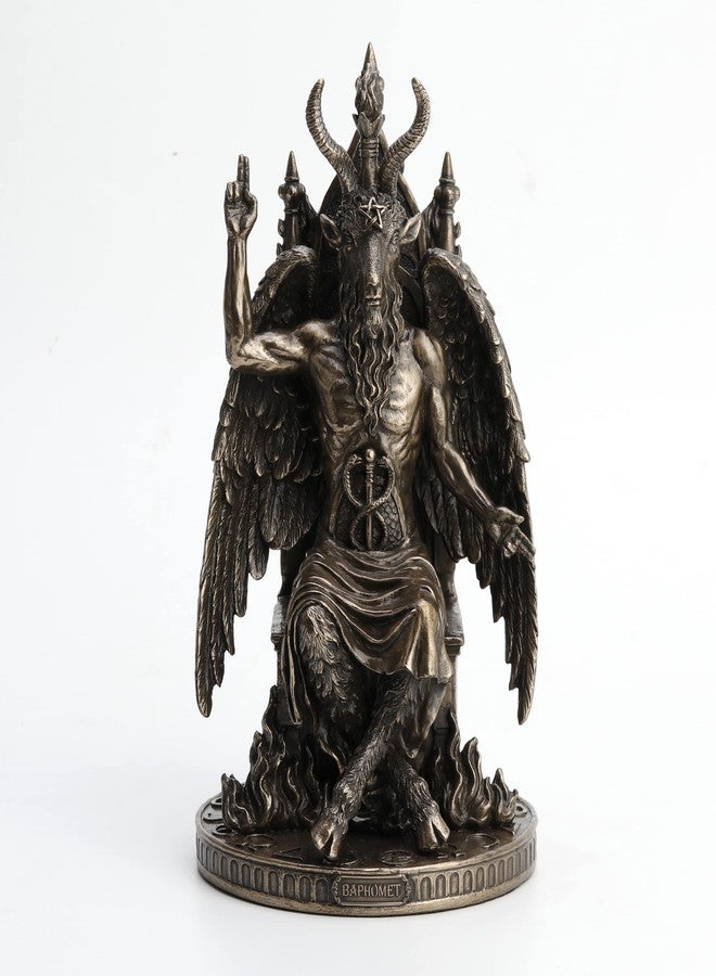 Veronese Design 9 1/2 Inch Statue of Baphomet Resin Statue Antique Bronze Occult Gift - Image 1