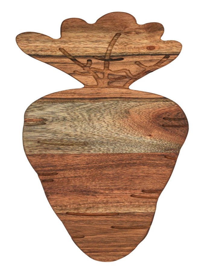 Affinity Decor Carrot Shaped Wood Serving Board, Organic Wood Cutting Board for Kitchen, Wooden Charcuterie Boards, Funny Easter Serving Platter for Cheese and Food, 16.2" x 6.1" - Image 1
