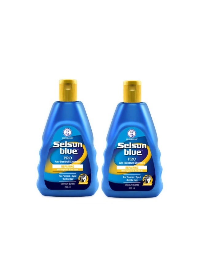 Selsun Blue Pro Repairing Anti-Dandruff Shampoo 200ml [Bundle of 2] - Image 1