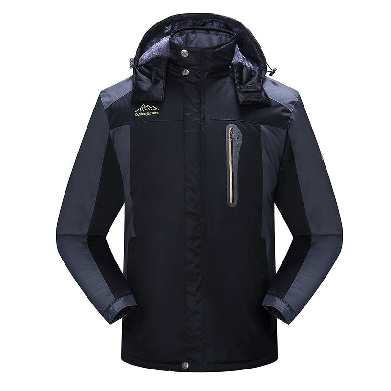 Charge Clothes Men'S Outdoor Sports Camping Jacket Fleece-Lined Warm Waterproof Windproof Work Clothes Suitable For Printing