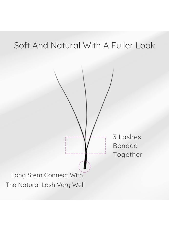 EMEDA W Lash Extensions D Curl .07mm 8-14mm Mix Tray Premade Volume 3D Fans Eyelash Extension .07 Mix W Type Wispies Soft Eye Lashes Supplies by EMEDA （0.07 D 8-14mm） - Image 4