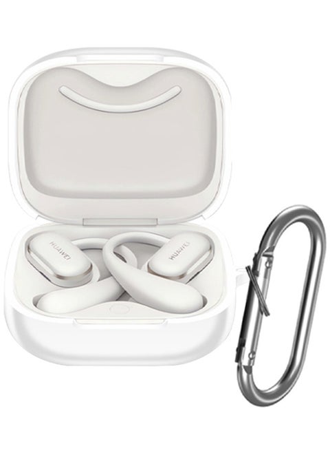 for Huawei FreeArc Case, Soft Silicone Cover, with Carabiner, White