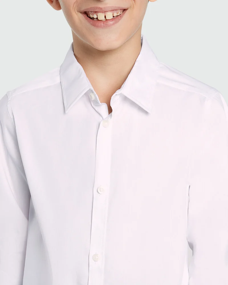 Ovs Long Sleeve Shirt For Boys – In Bright White
