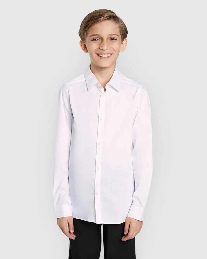 Ovs Long Sleeve Shirt For Boys – In Bright White