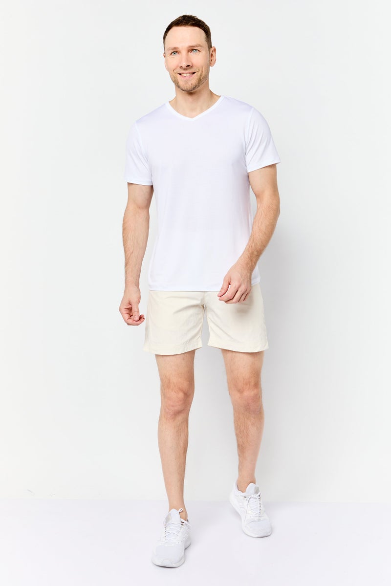 adidas Originals Men Sportswear Fit Formal Training Shorts, Beige  - Image 3