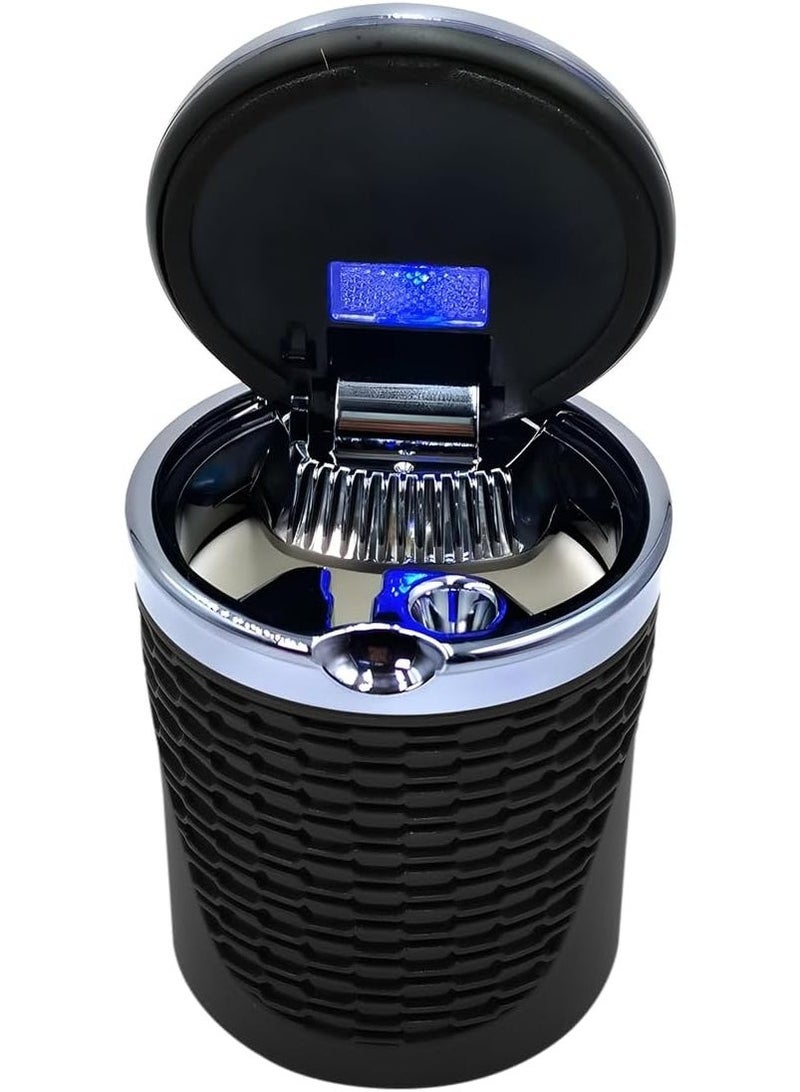 Multifunctional Car Ashtray with LED Light and Sealing Lid – Portable Cup Holder Ashtray, High Temperature Resistant Smokeless Car Ashtray with Removable Tray, Stylish Car Interior Ashtray for Car, Home and Outdoor Use - Image 1
