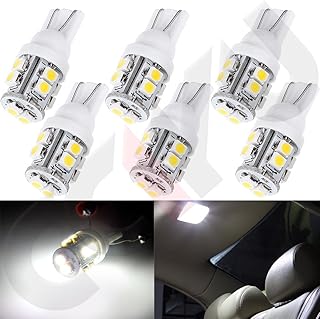 CCIYU cciyu 6 piece Super White T10 Wedge W5W 921 168 194 10-3528-SMD LED Light bulbs Replacement fit for 2000-2013 Honda  - Image 1