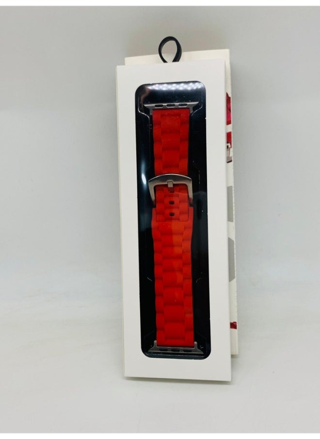 Generic - SP-04 Smart Watch Strap - Red: Compatible with 42/44/45/49mm sizes - Image 1