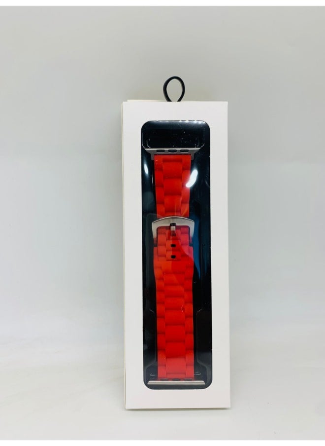 Generic - SP-04 Smart Watch Strap - Red: Compatible with 42/44/45/49mm sizes - Image 1