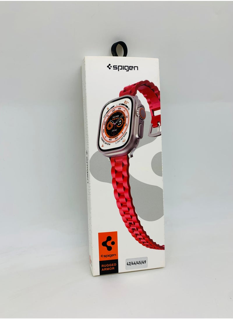 Generic - SP-04 Smart Watch Strap - Red: Compatible with 42/44/45/49mm sizes - Image 1