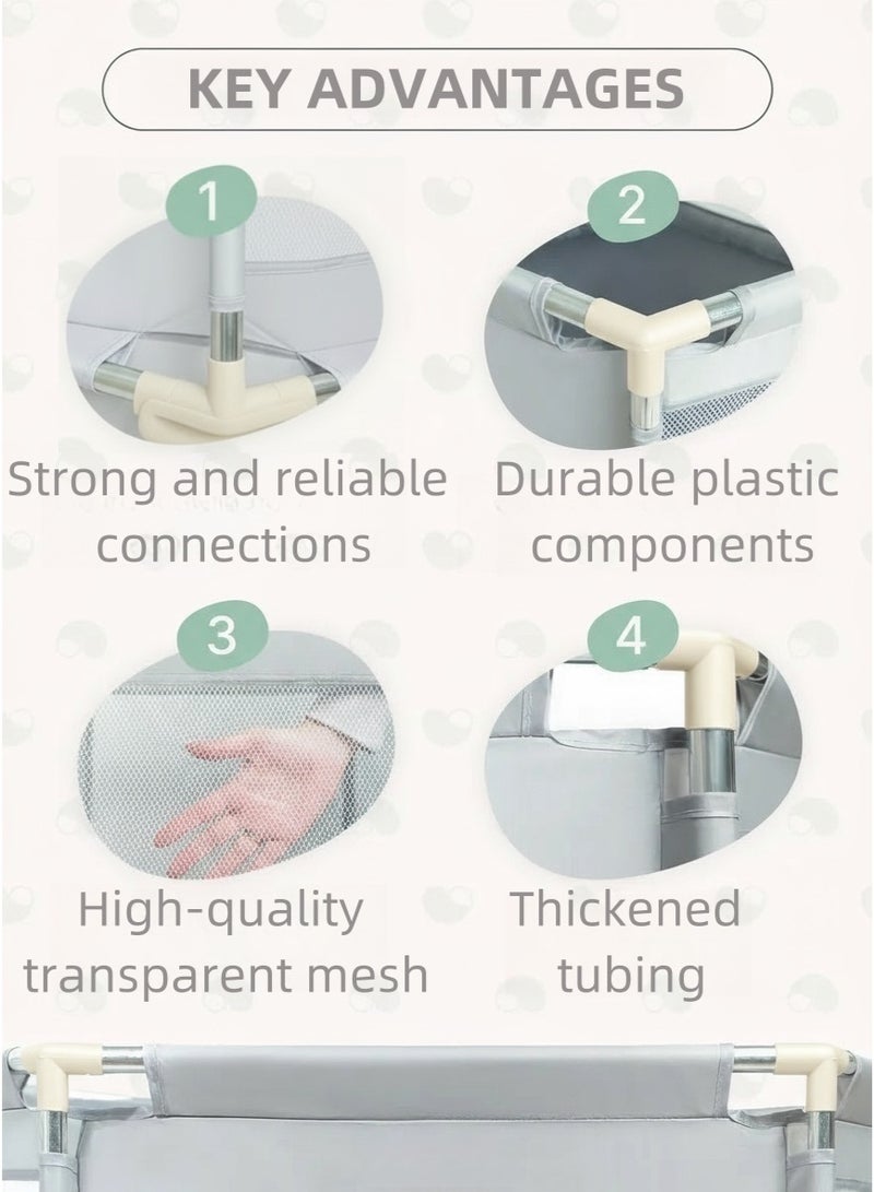ساحة لعب للأطفال مع 40 كرة بحرية، قفص لعب قابل للطي مزود بحلقة كرة سلة، مناسب للداخل والخارج، مركز لعب آمن للرضع والأطفال الصغار - Image 3
