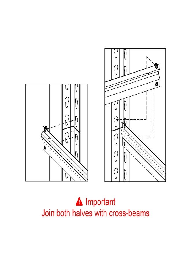 Chia Whalen Post Insert for Costco, Shelving Connectors, and SAMS Club, 5-Shelf Heavy Duty Steel Shelving Unit, Corner Connectors for Building and Alignment - Image 4