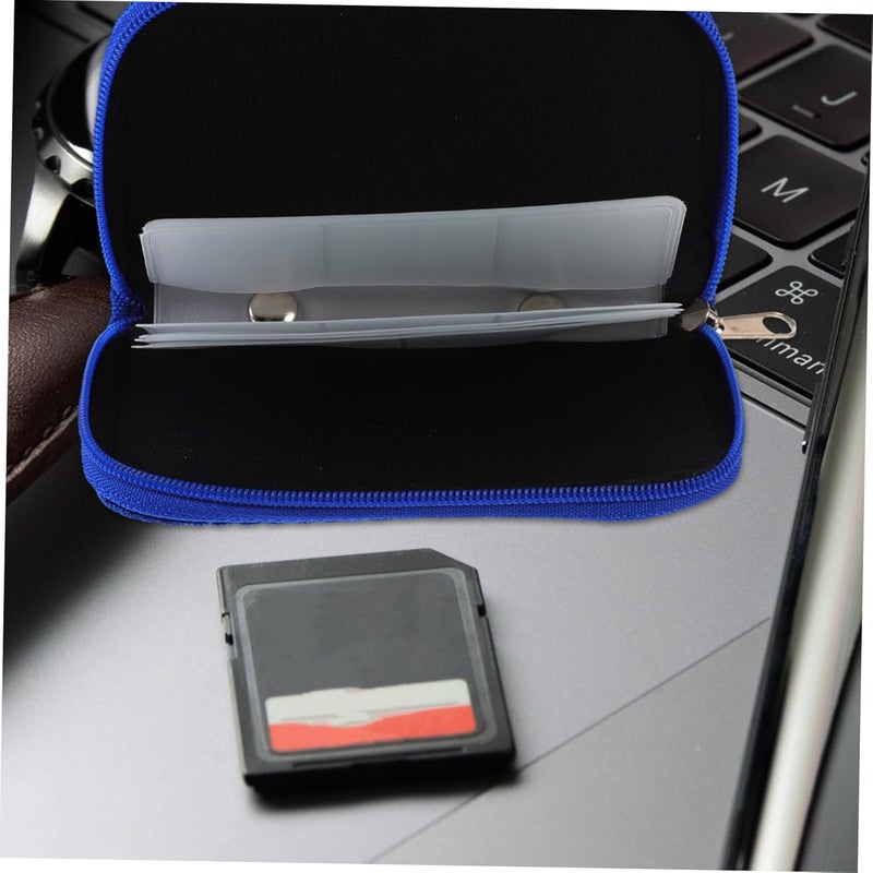 8sheets Zipper Memory Card Case Card Holder Slot Organizer Lightweight - Image 3