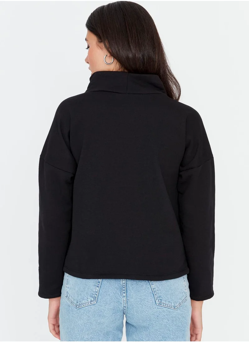 trendyol Embroidered Sleeve Sweatshirt