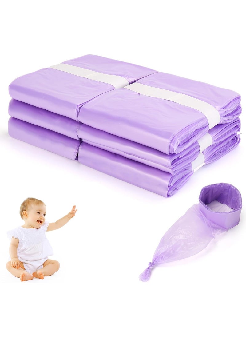 Generic 6-piece environmentally friendly diaper box filling bag, compatible with Tommee Tippee Twist&Click, Simplee Sangenic, and Baby AngelCare diaper box liner bucket processing systems (purple)  - Image 1