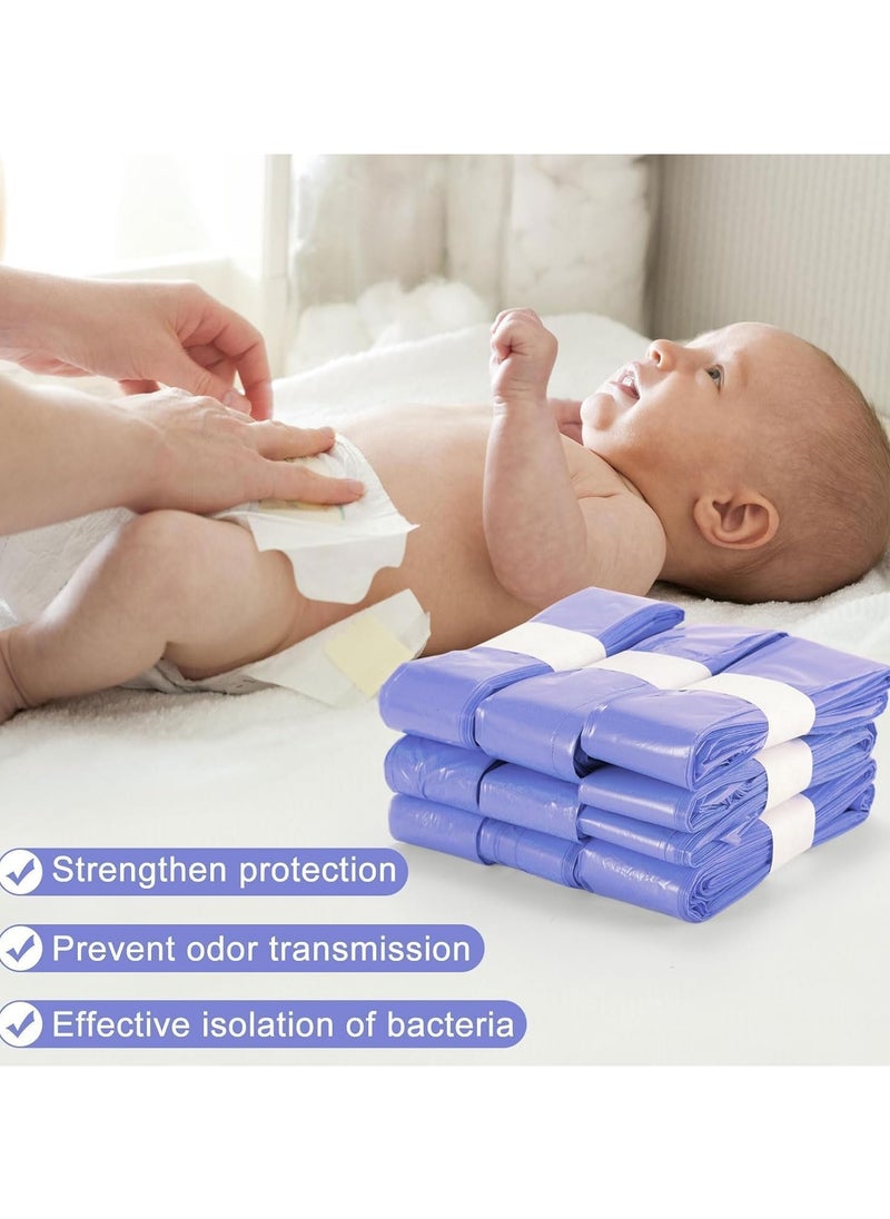 Generic 6-piece environmentally friendly diaper box filling bag, compatible with Tommee Tippee Twist&Click, Simplee Sangenic, and Baby AngelCare diaper box liner bucket processing systems (purple)  - Image 2