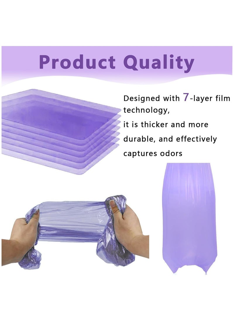 Generic - 6-piece environmentally friendly diaper box filling bag, compatible with Tommee Tippee Twist&Click, Simplee Sangenic, and Baby AngelCare diaper box liner bucket processing systems (purple) - Image 1