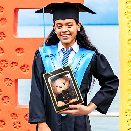 ZJoey 2 Sets Bear with Graduation Cap Toys Class of 2025 Graduation Plush Stuffed Teddy Bear Animal Dog Graduation Cap and Gown with Greeting Card and Bag for Graduation Day Gift(Black Graduation Bear) - Image 5