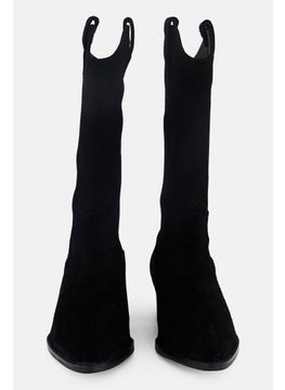 STEVE MADDEN Women Lingos Slip On Calf Length Boots, Black  - Image 3