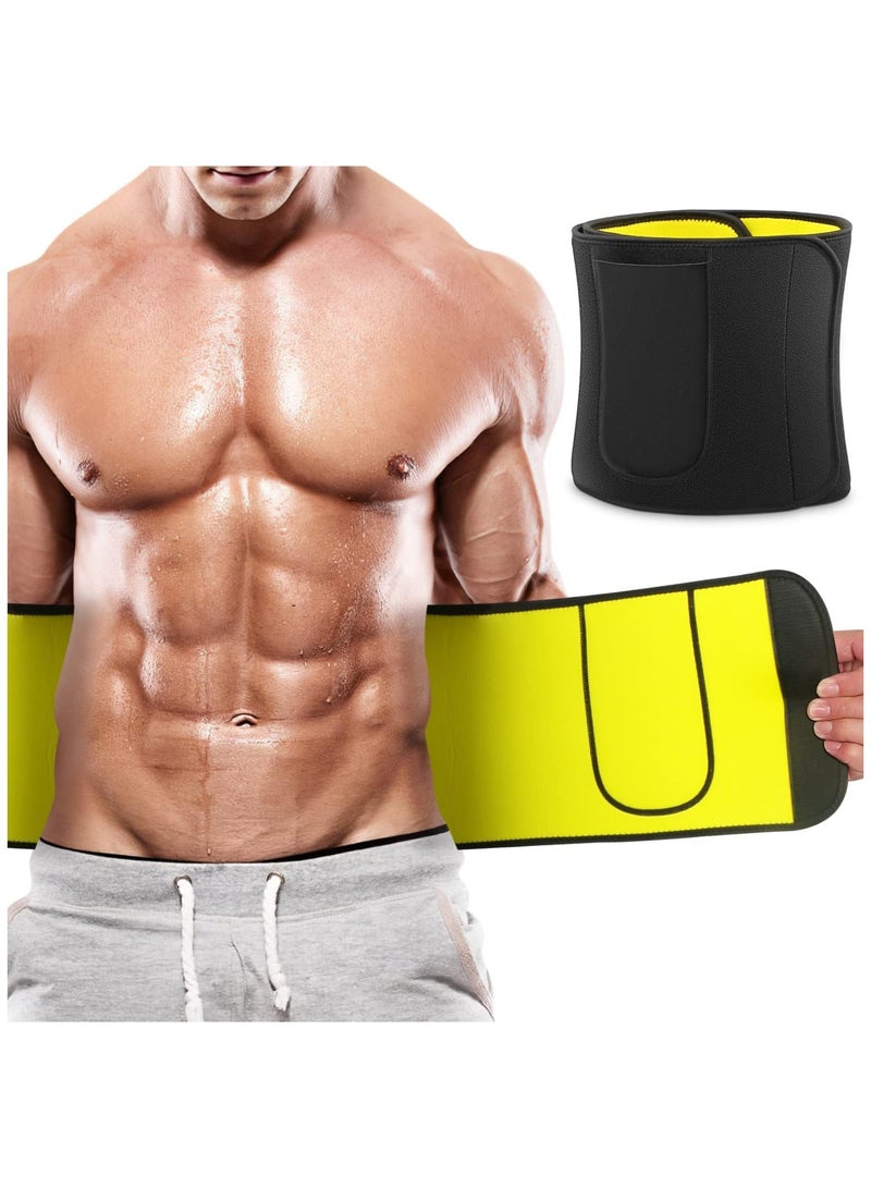 Waist Trainer Belt Back Brace, Waist Trainer Neoprene Sweat Belt, Back Support Belt Belly Fat Burner Fitness Trainer for Men Women Running and Workout Gym - Image 1