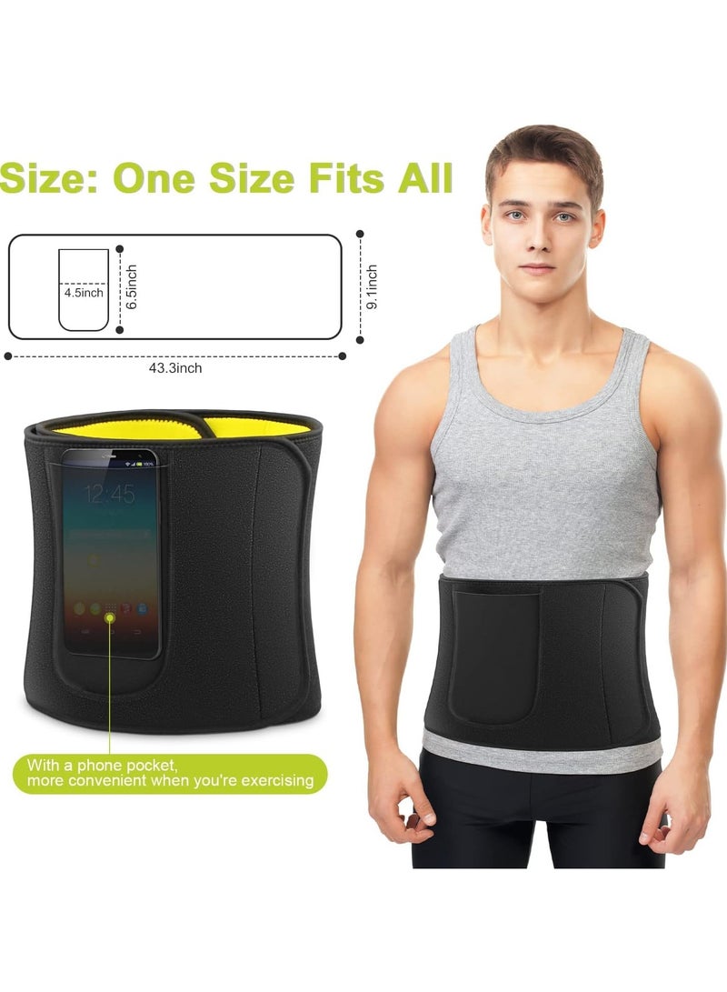 Waist Trainer Belt Back Brace, Waist Trainer Neoprene Sweat Belt, Back Support Belt Belly Fat Burner Fitness Trainer for Men Women Running and Workout Gym - Image 3