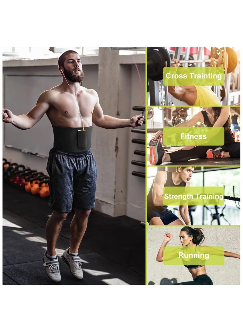 Waist Trainer Belt Back Brace, Waist Trainer Neoprene Sweat Belt, Back Support Belt Belly Fat Burner Fitness Trainer for Men Women Running and Workout Gym - Image 4