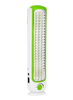 جيباس فانوس طوارئ LED عالي الطاقة مزود بلوحة شمسية، تصميم محمول وخفيف الوزن، GE53032 أخضر/أبيض  - Image 1