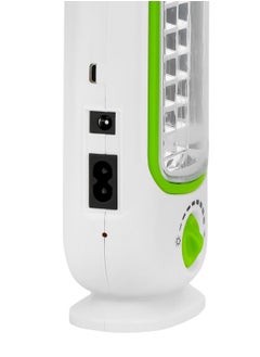 جيباس فانوس طوارئ LED عالي الطاقة مزود بلوحة شمسية، تصميم محمول وخفيف الوزن، GE53032 أخضر/أبيض  - Image 3