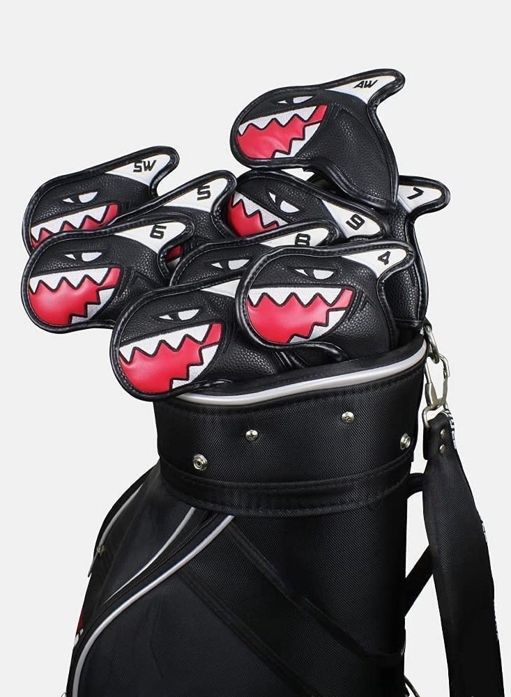 KASTWAVE Golf Iron Covers, Handed Thick PU Leather Embroidery Number Fit Well Club 4-9/A/P/S Fit All Brands Unisex (9 Pcs)  - Image 4