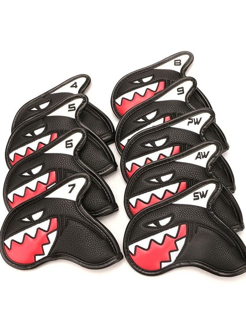 KASTWAVE Golf Iron Covers, Handed Thick PU Leather Embroidery Number Fit Well Club 4-9/A/P/S Fit All Brands Unisex (9 Pcs)  - Image 2