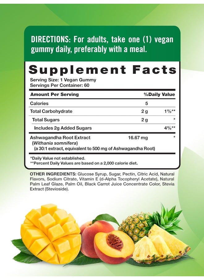 Nature's Truth - Ashwagandha Gummies | Vegan, Non-GMO, & Gluten Free Supplement | 60 Tropical Flavor Gummies | by Nature's Truth - Image 1