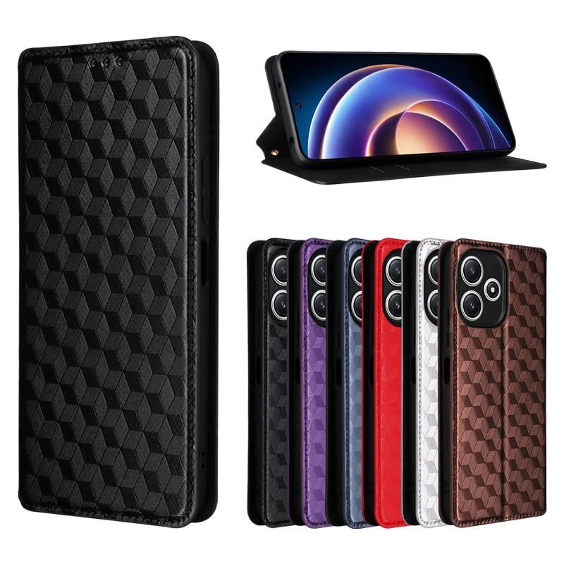 MagSafe TPU Case for Redmi 12 with Flip Cover and Card Holder and Kickstand in Black with Lightweight Carry - Image 2