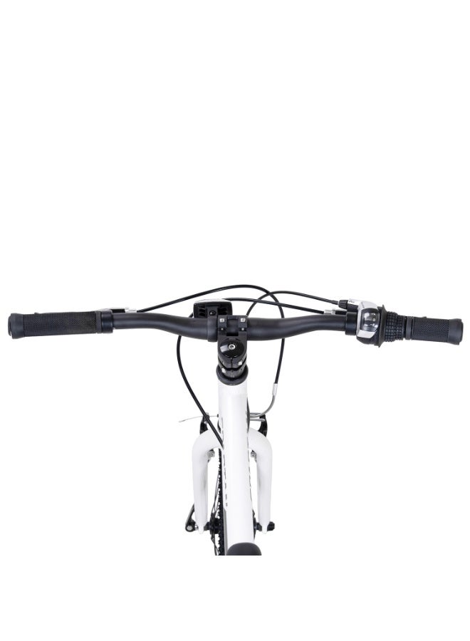 Spartan 24" Hyperlite Alloy Bicycle – Super-Light 6061 Alloy Frame, Shimano 8-Speed Gearing, GeoTek Junior Geometry, Tektro Rim Brakes, 24x1.75" Tyres, Lightweight Kids Bike | SP-3325-WHTGO-24 - Image 3