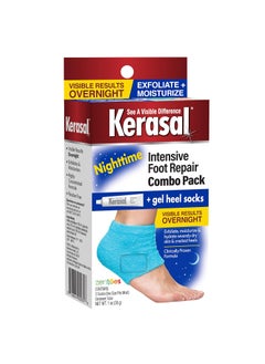 Kerasal Kerasal Intensive Foot Repair Skin Healing Ointment, 1 Oz and Zen Toes Moisturizing Gel Socks, One Pair 