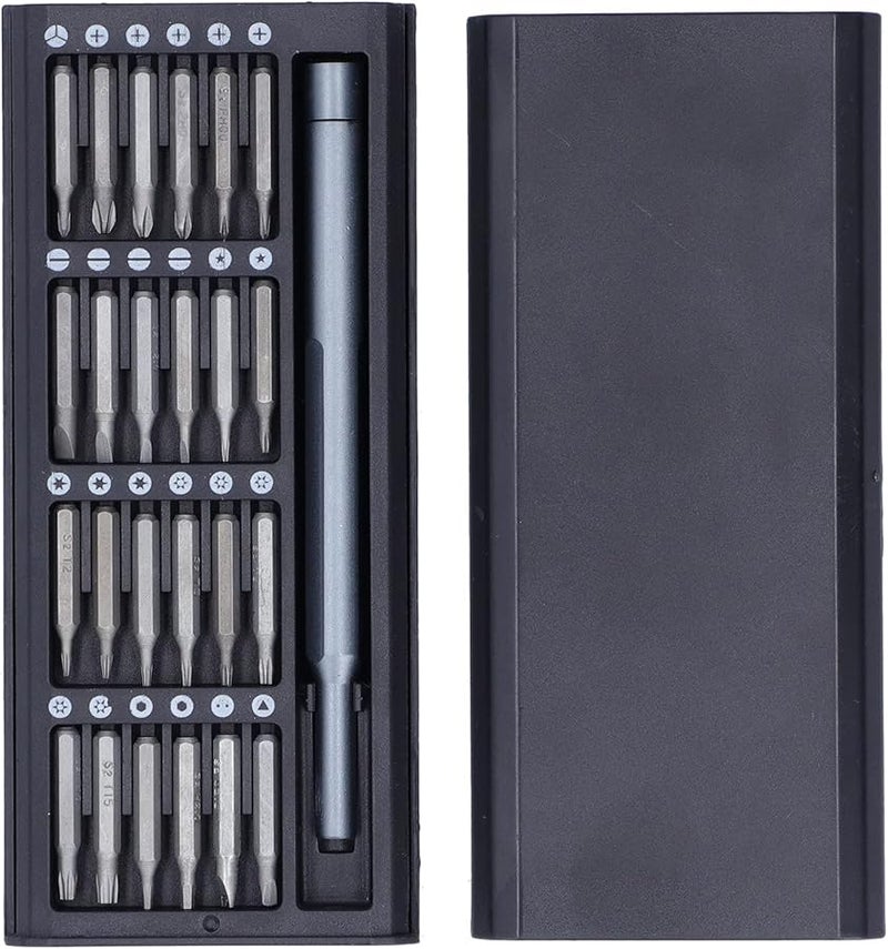 24 في 1 مجموعة مفكات فولاذية سبائكية دقيقة بمقبض ألومنيوم مضاد للانزلاق - Image 5