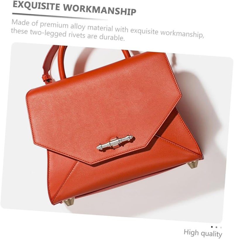 Artibetter 200 Pieces Two Legged Nails DIY Hardware Accessories For Bags Rivets Straps - Image 4