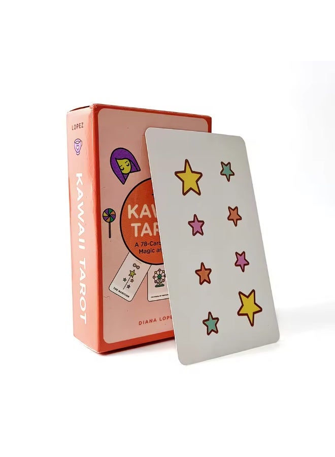 NIBEMINENT Kawaii Tarot Cards 78 pieces Magic and cute Oracle English visual divination entertainment party board game Tarot cards