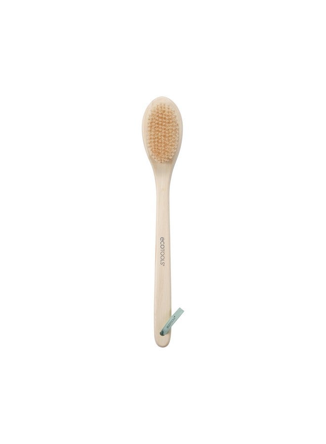 EcoTools Bath Bristle Brush, Bath Brush with Long Handle, Cleanse Back & Hard-to-Reach Areas, Eco Friendly Shower Brush for Exfoliating, Cruelty Free Nylon Bristles, Vegan, 1 Count - Image 2