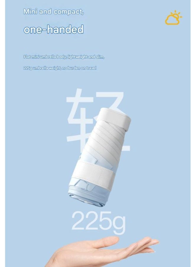 مظلة خفيفة الوزن قابلة للطي 6 مرات | مظلة واقية من الشمس بطلاء أسود | مظلة صغيرة محمولة | مظلة إعلانية مخصصة | مظلة مطر وشمس قابلة للطي - Image 1