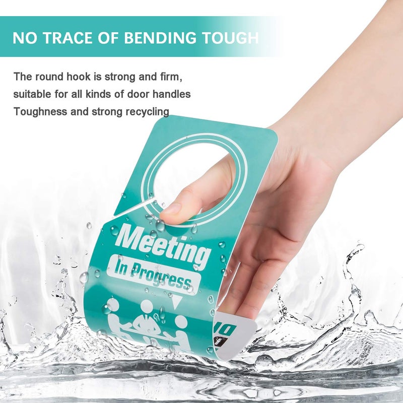 psler 3 Pack Meeting in Progress Door Sign, Do Not Disturb Door Hanger Sign Funny PSLER Meeting in Progress Door Sign Two Sided Used for Many Places Like Law Firms, Offices, Clinics Christmas Gifts - Image 4