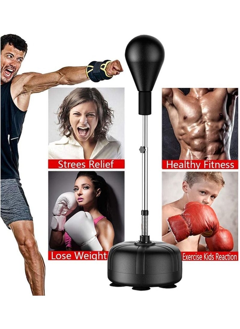 Generic Solid Boxing Ball Speed Ball Vertical Adult Children's Professional Sanda Training Equipment Sandbag Tumbler Household Reaction Target Height Adjustable…  - Image 3