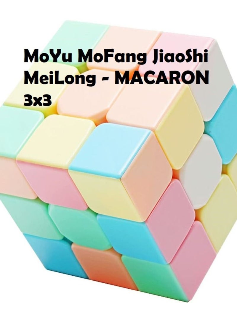 Moyu Mofang JiaoShi MeiLong Macaron 3x3 Stickerless Speedcube - Image 1