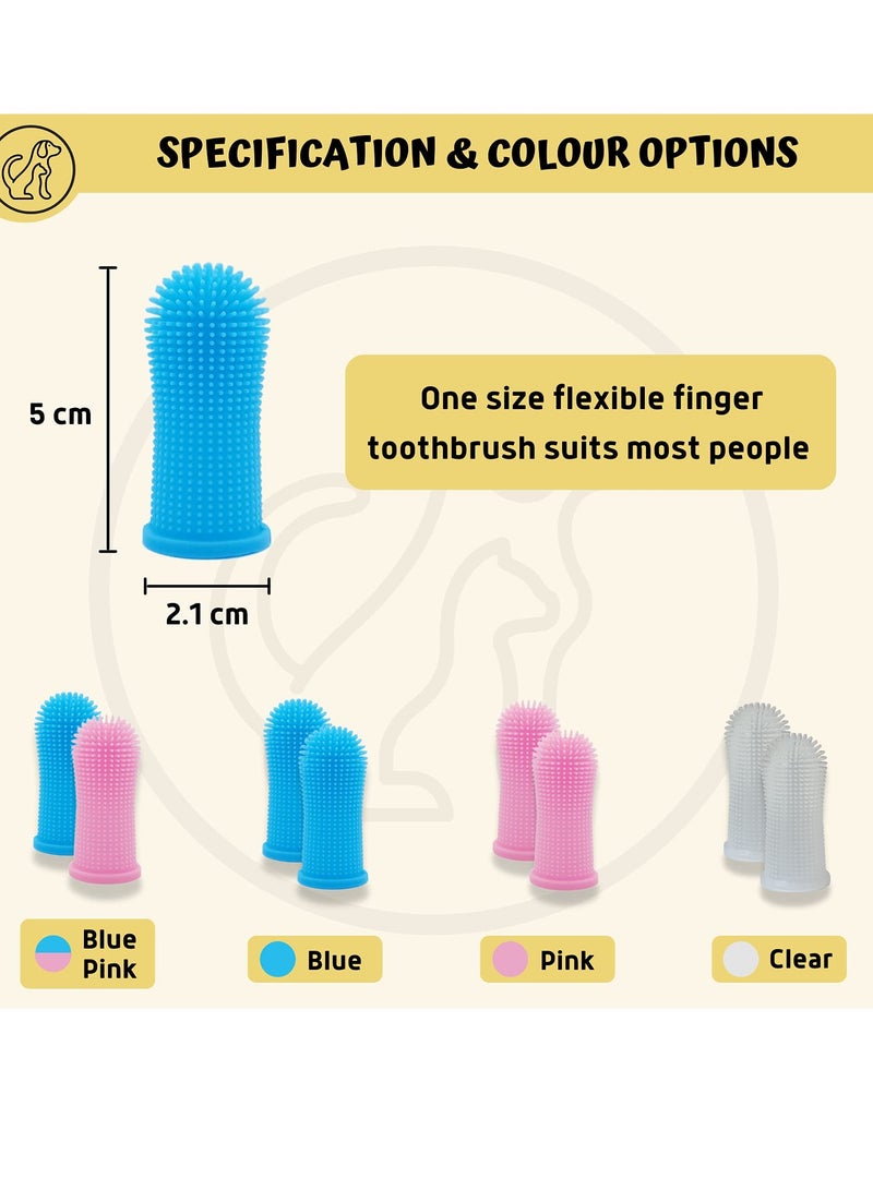 SOLARAE Dog Toothbrush for Dog Teeth Cleaning Dog Fingerbrush Toothbrush Dog Tooth Brushing Kit Set of 4 Dog Finger Toothbrush Pet Toothbrush - Image 3
