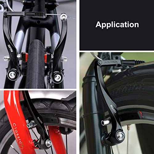 RUJOI 2 Pairs Bike Brake Pads Set,72mm V Brake Shoes with Hex Nuts and Washers, Brakes V-Brake Replacement Set for Cruiser MTB Mountain Bicycle - Image 5